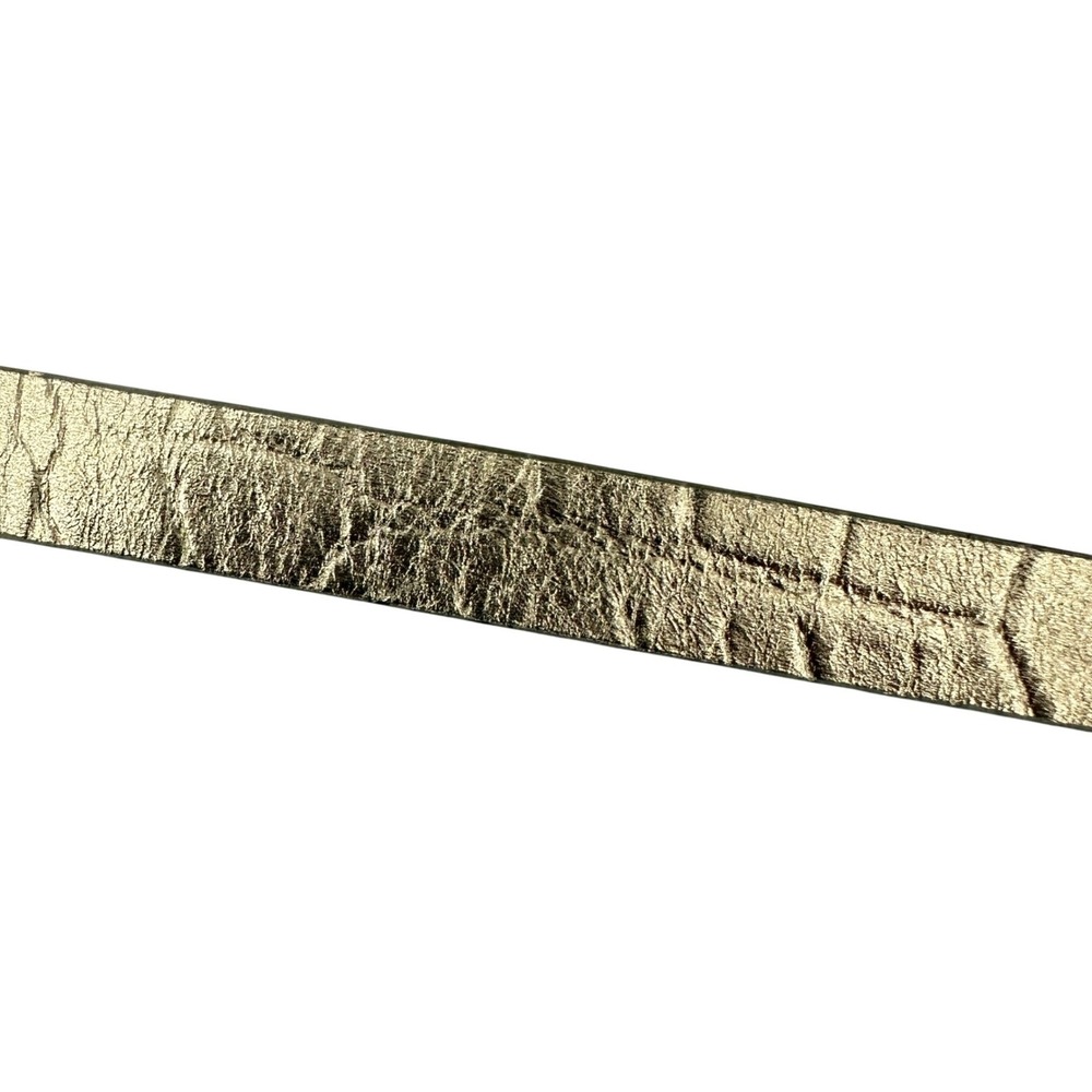 Michael Kors NWOT Gunmetal Skinny Belt Leather 553302 Women XL Flawed see photos - Picture 7 of 10